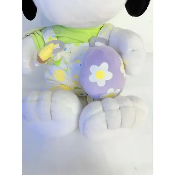 Hallmark Snoopy White Easter Themed Cap Painted Egg Collectible Plush Toy - Picture 8 of 12